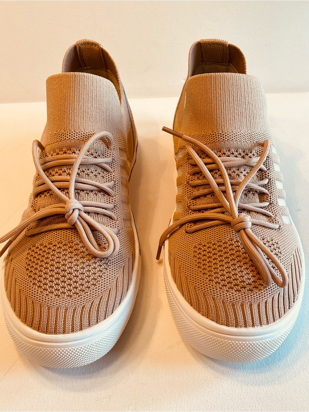 NIB BERNIE MEV BERNICE ROSE GOLD MEMORY FOAM KNIT BEDAZZLED SIDE SOLE SNEAKER 7 - Picture 11 of 15